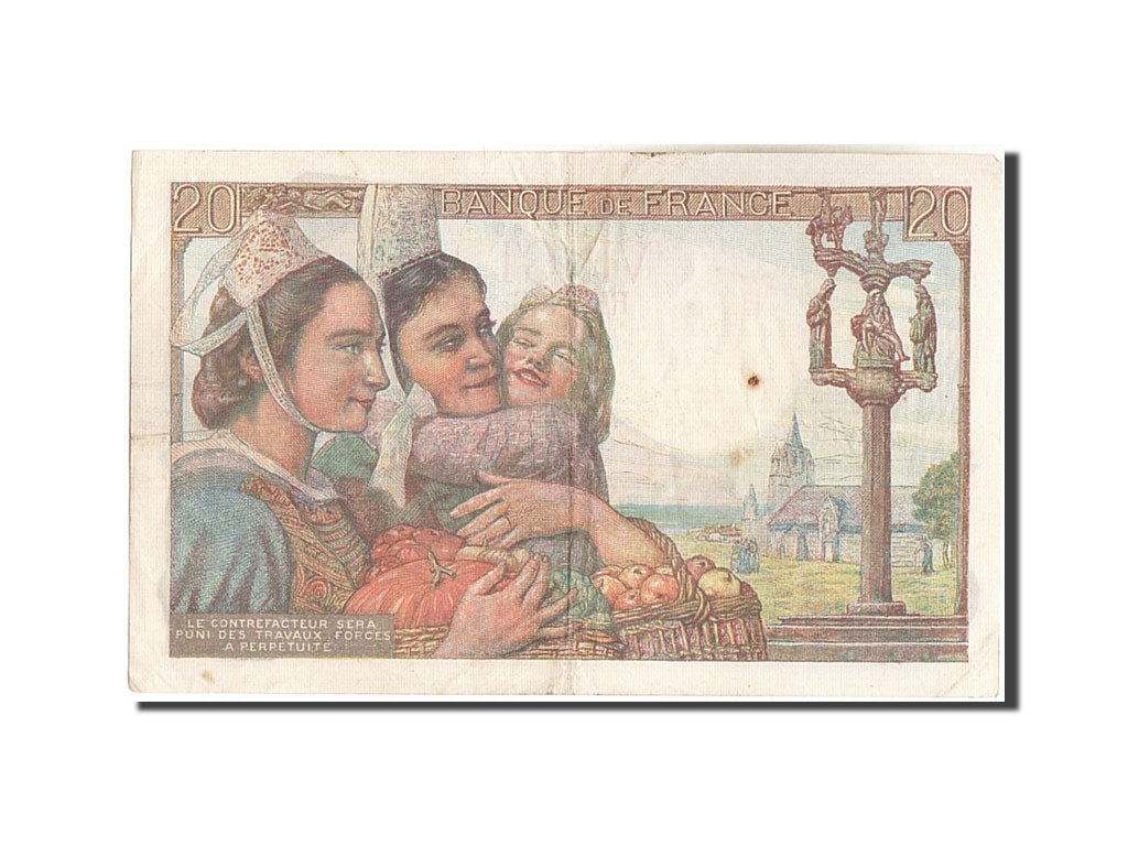 Billete, Francia, 20 Francs, 20 F 1942-1950 ''Pêcheur'', 1949, 1949-05-19, MBC