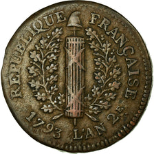 Moneta, Landy niemieckie, MAINZ, Friedrich Karl Josef, 5 Sols, 1793, AU(50-53)