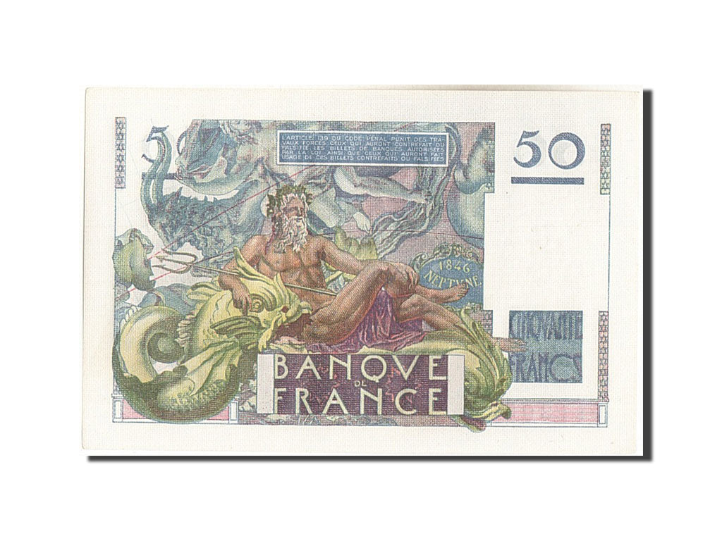 Banknote, France, 50 Francs, 50 F 1946-1951 ''Le Verrier'', 1946, 1946-03-28
