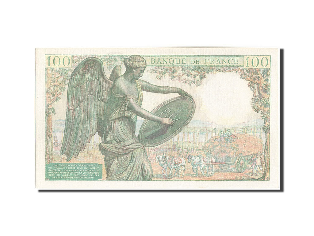 Frankreich, 100 Francs, 100 F 1942-1944 ''Descartes'', 1944, KM:101a, 1944-07...