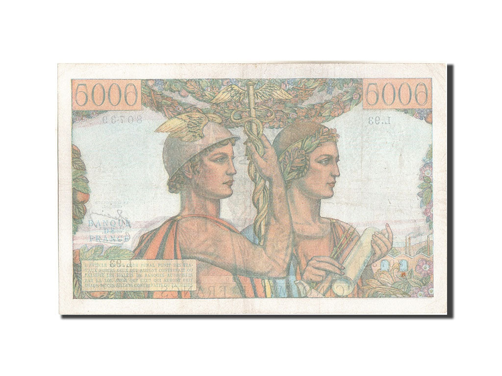 Banknote, France, 5000 Francs, 5 000 F 1949-1957 ''Terre et Mer'', 1952