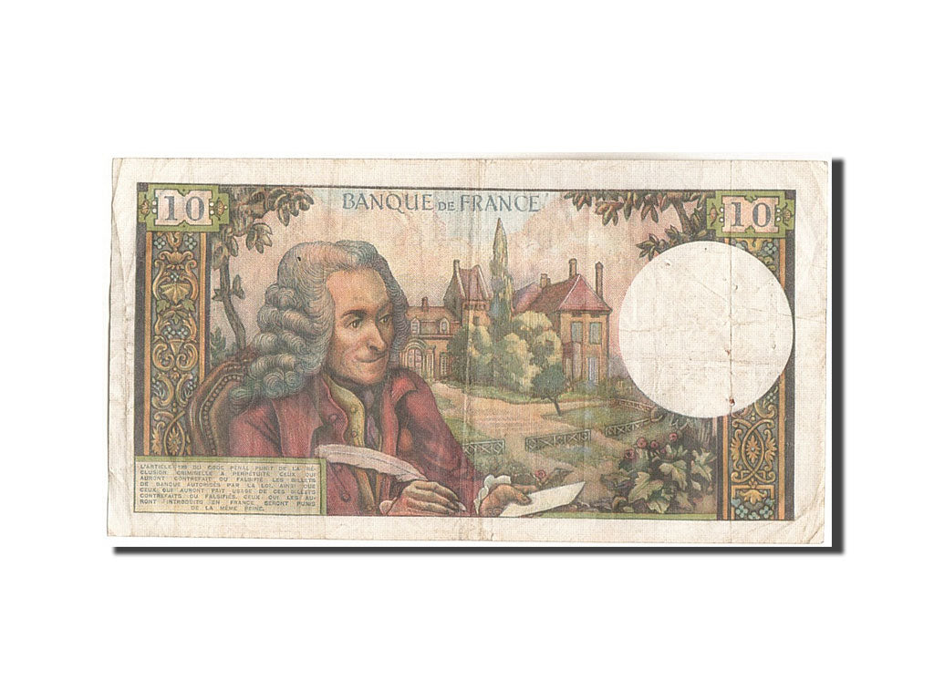 France, 10 Francs, 10 F 1963-1973 ''Voltaire'', 1967, 1967-09-07, KM:147c, TB...