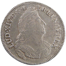 FRANCE, Écu aux palmes, ECU, 1694, Dijon, KM #298.16, VF(30-35), Silver, Gadoury