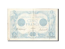 Banknote, France, 5 Francs, 5 F 1912-1917 ''Bleu'', 1916, 1916-05-03, EF(40-45)