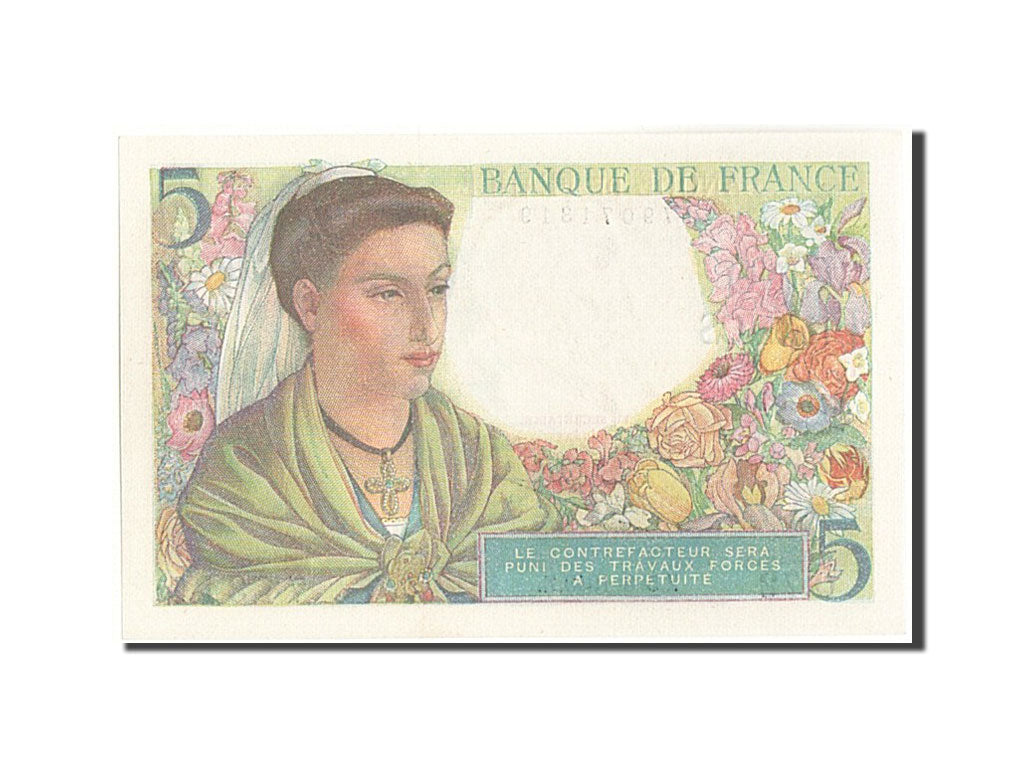France, 5 Francs, 5 F 1943-1947 ''Berger'', 1943, KM:98a, 1943-08-05, UNC(64)...