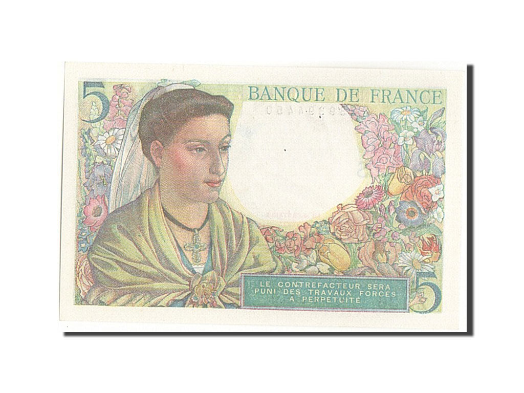 France, 5 Francs, 5 F 1943-1947 ''Berger'', 1945, KM:98a, 1945-04-05, UNC(65-70)