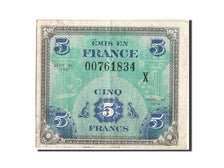 Geldschein, Frankreich, 5 Francs, 1944 Flag/France, 1944, 1944, SS+