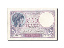 France, 5 Francs, 5 F 1917-1940 ''Violet'', 1917, KM:72a, 1917-12-10, AU(50-5...