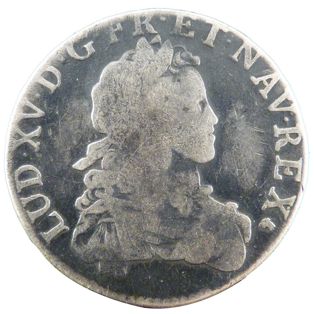 FRANCE, Écu aux 8 L, ECU, 1724, Lyon, KM #472.6, VF(20-25), Silver, Gadoury ...