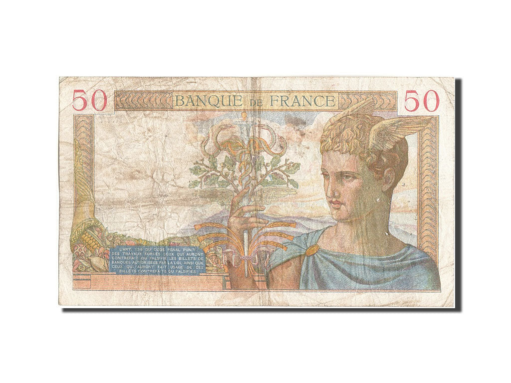 Billete, Francia, 50 Francs, 50 F 1934-1940 ''Cérès'', 1935, 1935-02-28, BC