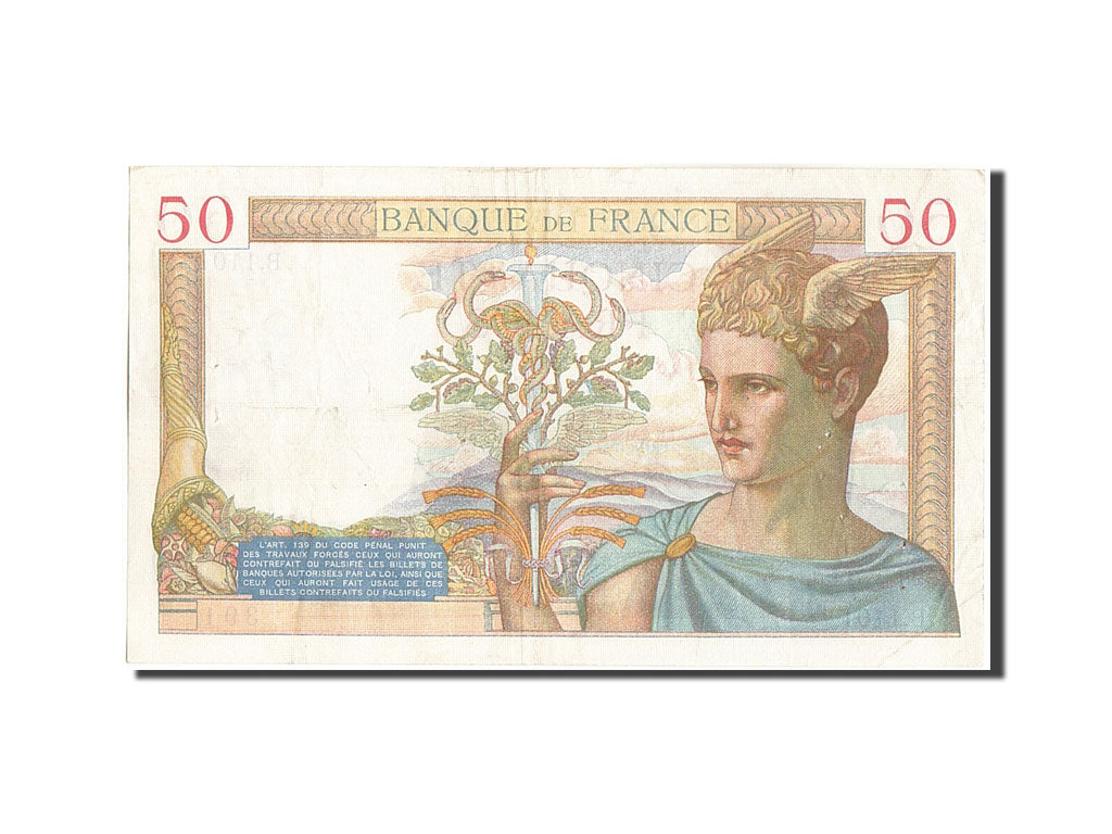 France, 50 Francs, 50 F 1934-1940 ''Cérès'', 1935, KM:81, 1935-04-04, EF(40...