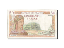 Banknot, Francja, 50 Francs, Cérès, 1935, 1935-04-25, VF(30-35), Fayette:17.8