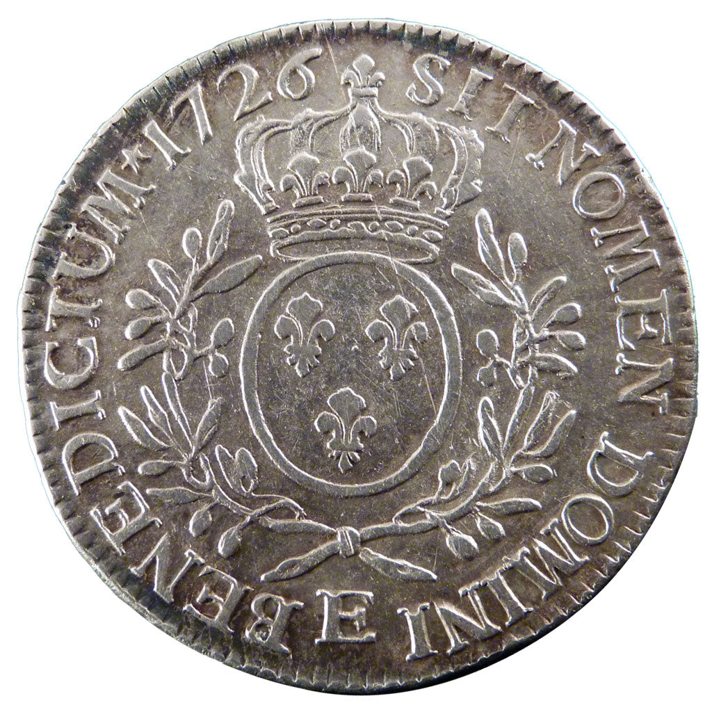 Francia, Louis XV, Écu aux branches d'olivier, Ecu, 1726, Tours, BB, Argento...