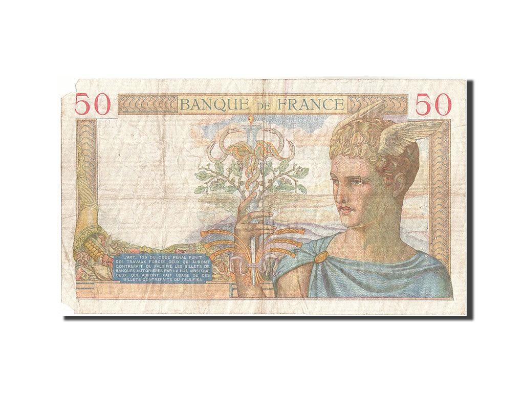 Billet, France, 50 Francs, 50 F 1934-1940 ''Cérès'', 1934, 1934-12-27, B
