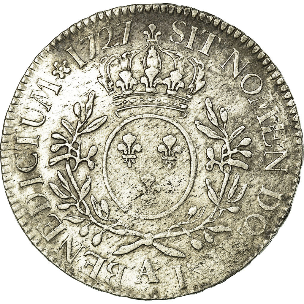 Coin, France, Louis XV, Écu aux branches d'olivier, Ecu, 1727, Paris