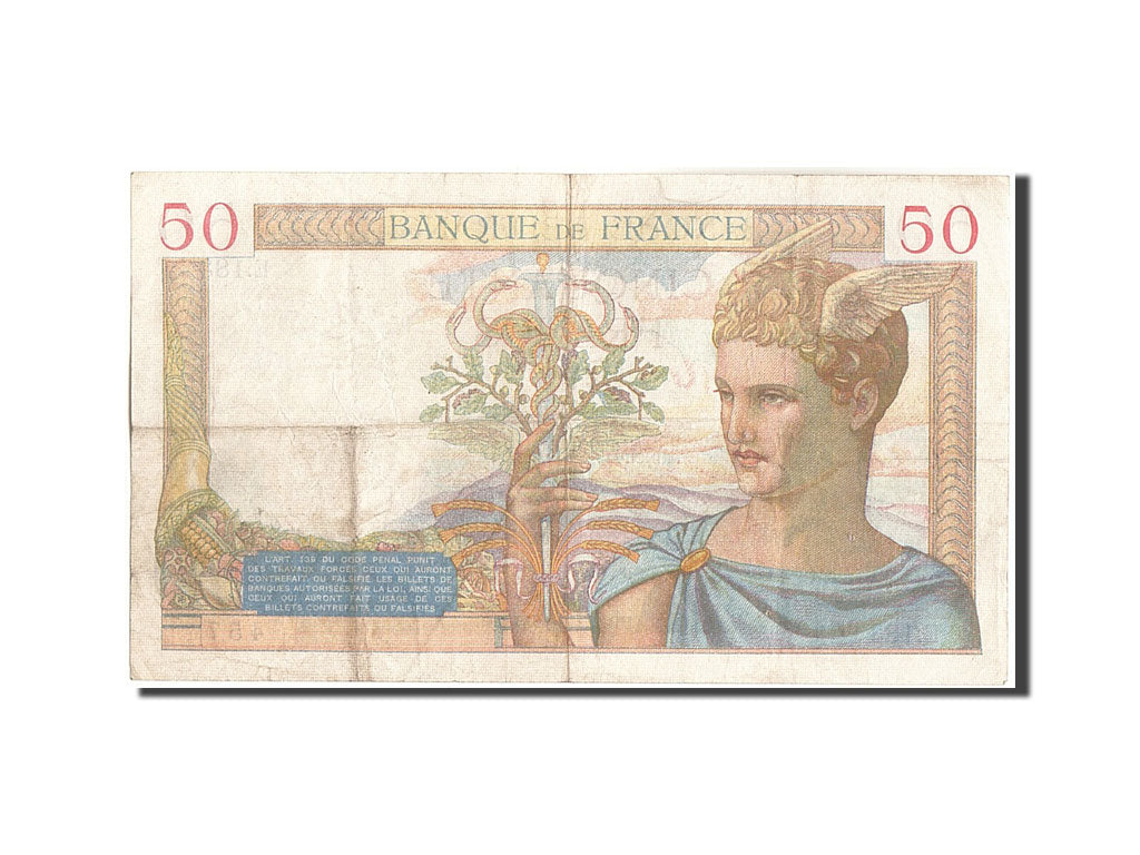 Biljet, Frankrijk, 50 Francs, 50 F 1934-1940 ''Cérès'', 1934, 1934-12-27, TB+