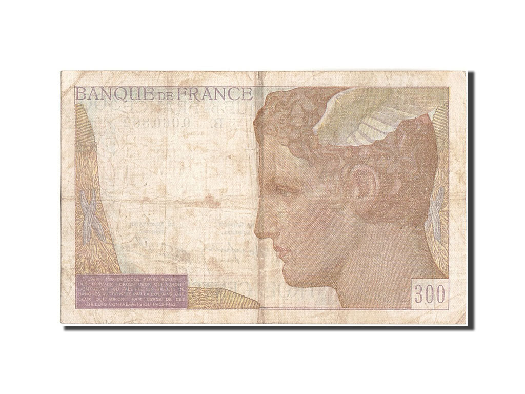 Banknote, France, 300 Francs, 300 F 1938-1939, 1938, 1938-10-06, VF(30-35)