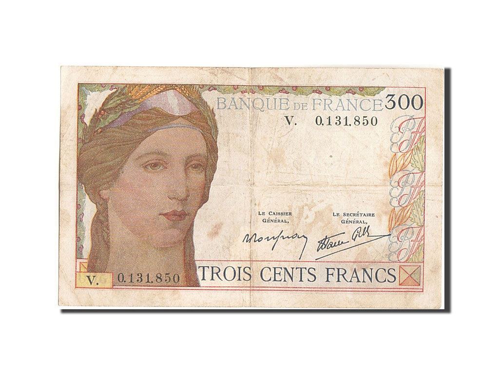 Banconote, Francia, 300 Francs, 300 F 1938-1939, 1939, 1939-02-09, MB+