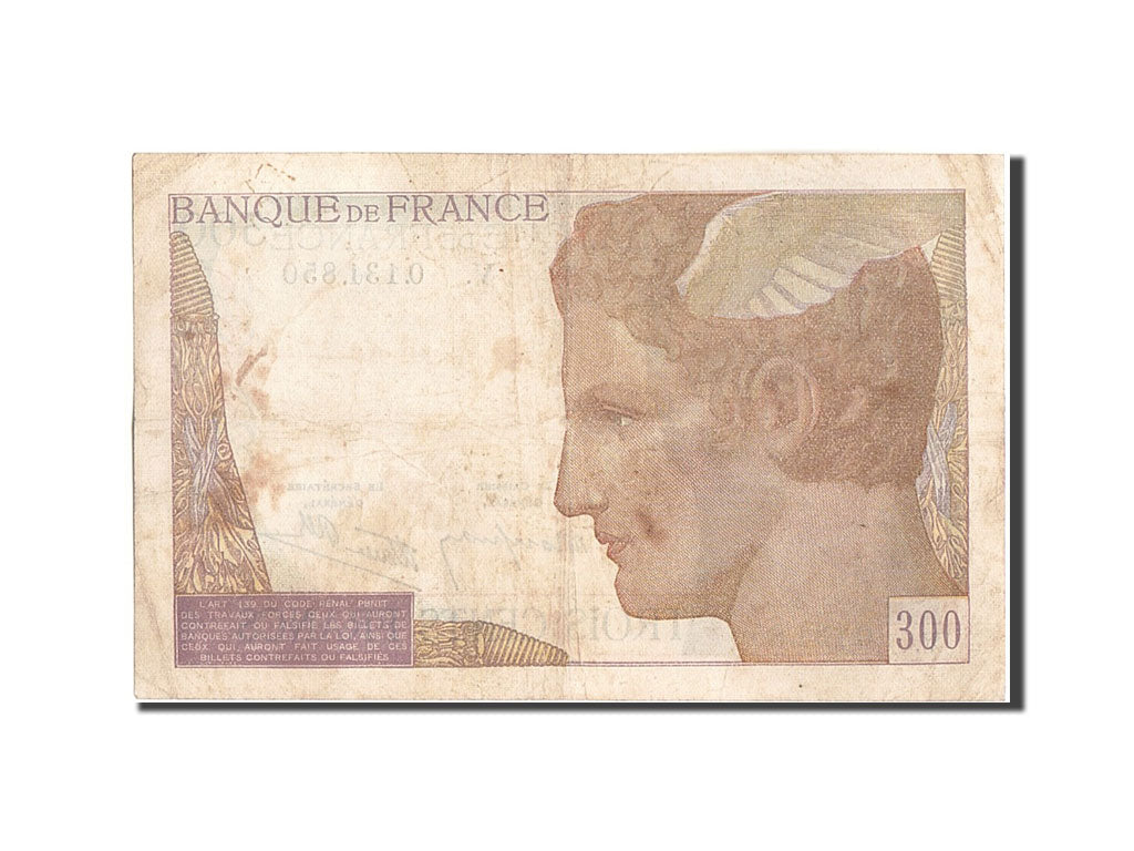Banconote, Francia, 300 Francs, 300 F 1938-1939, 1939, 1939-02-09, MB+