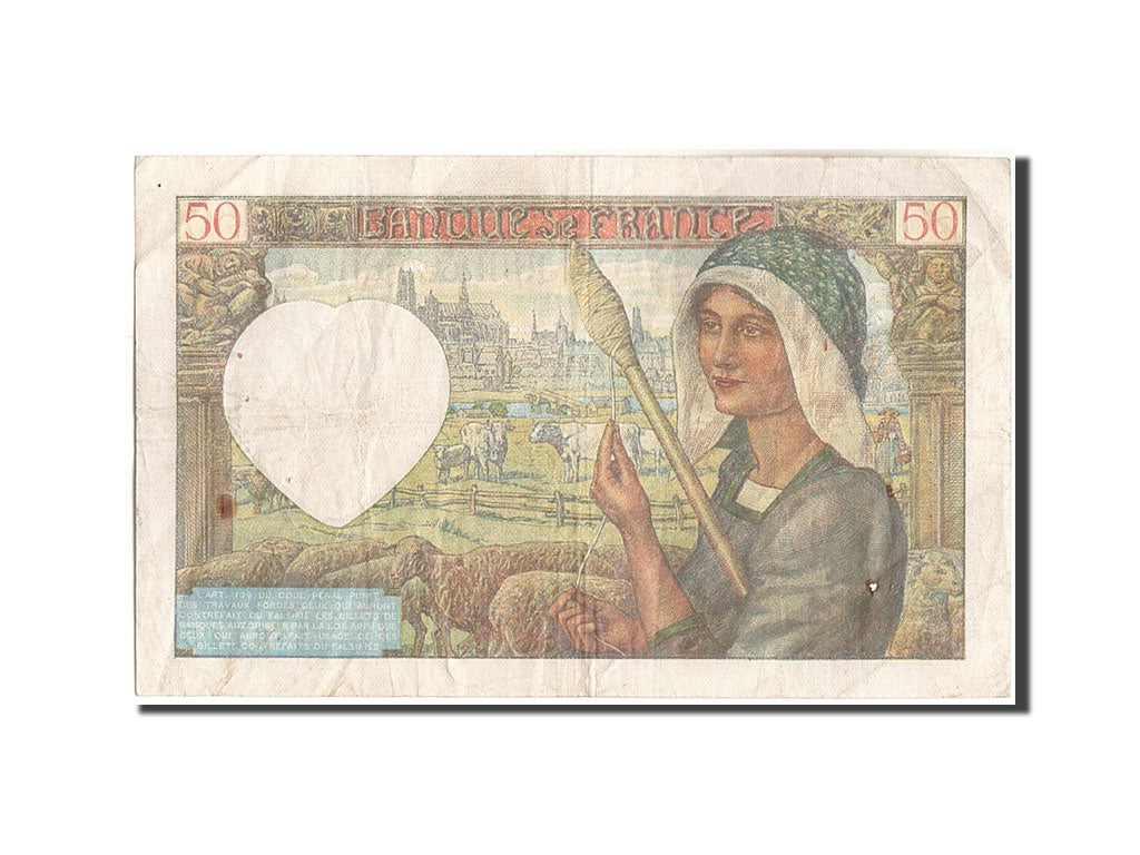 France, 50 Francs, 50 F 1940-1942 ''Jacques Coeur'', 1941, KM:93, 1941-07-17,...