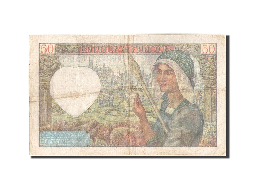 Billet, France, 50 Francs, 50 F 1940-1942 ''Jacques Coeur'', 1941, 1941-07-17