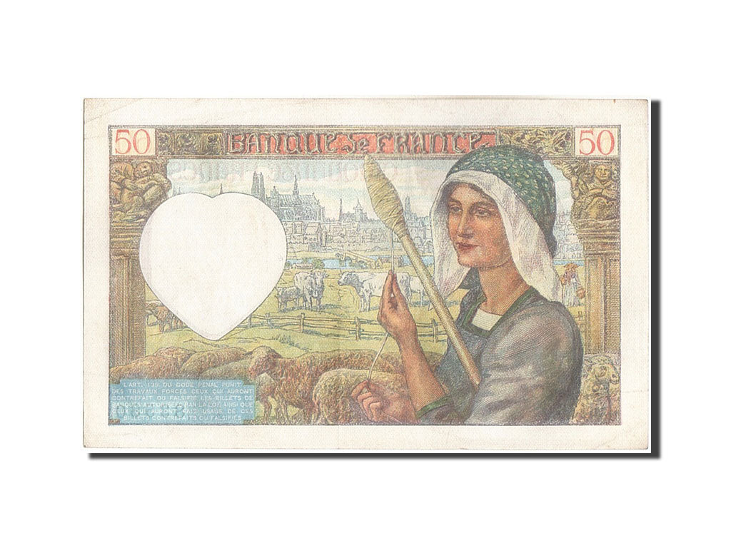 France, 50 Francs, 50 F 1940-1942 ''Jacques Coeur'', 1941, KM:93, 1941-11-20,...
