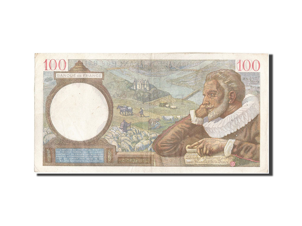 Banknote, France, 100 Francs, 100 F 1939-1942 ''Sully'', 1941, 1941-04-30