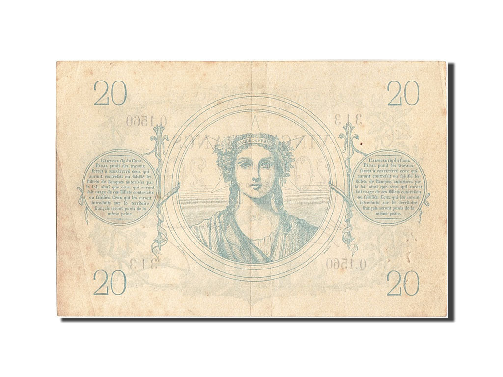 Banknote, France, 20 Francs, ...-1889 Circulated during XIXth, 1873, 1873-02-10