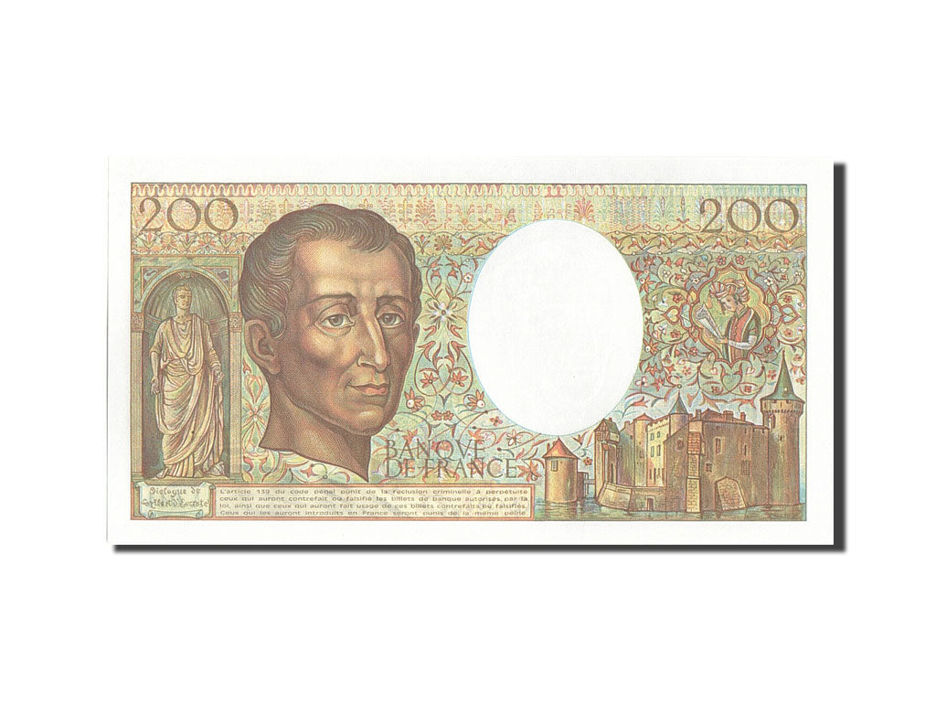 Banknote, France, 200 Francs, 200 F 1981-1994 ''Montesquieu'', 1987, 1987