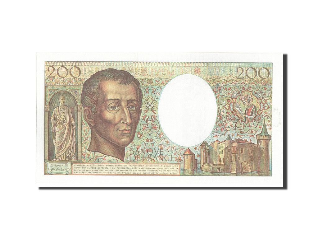 France, 200 Francs, 200 F 1981-1994 ''Montesquieu'', 1981, 1981, KM:155a, NEU...