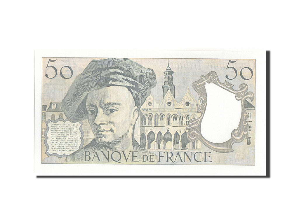 France, 50 Francs, 50 F 1976-1992 ''Quentin de La Tour'', 1989, KM:152d, 1989...