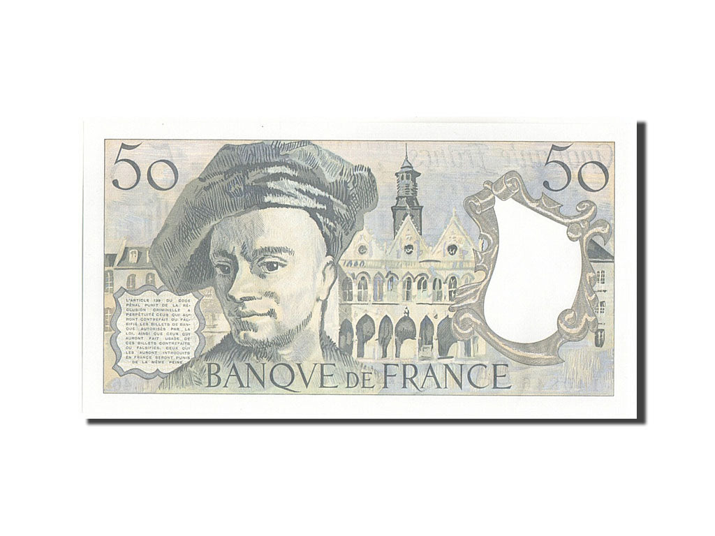 Billete, Francia, 50 Francs, 50 F 1976-1992 ''Quentin de La Tour'', 1986, 1986