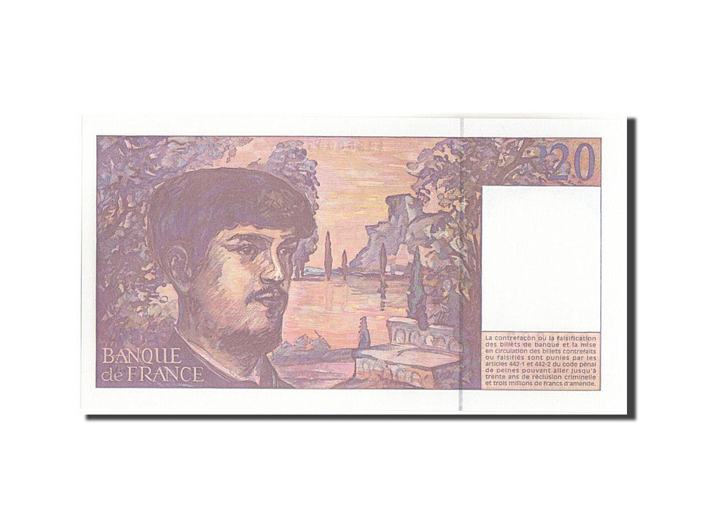 France, 20 Francs, 20 F 1980-1997 ''Debussy'', 1997, KM:151i, 1997, UNC(65-70...