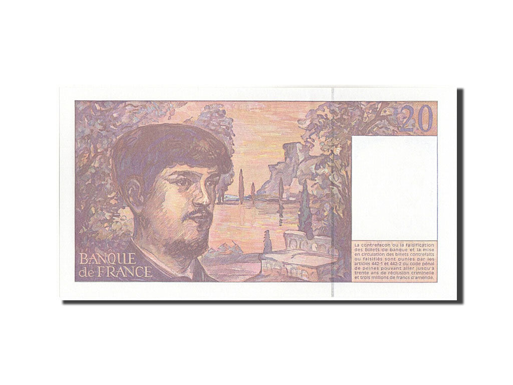 Banconote, Francia, 20 Francs, 20 F 1980-1997 ''Debussy'', 1997, 1997, SPL