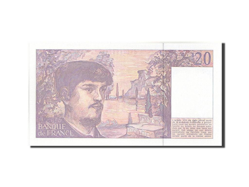 France, 20 Francs, 20 F 1980-1997 ''Debussy'', 1991, KM:151e, 1991, UNC(65-70...