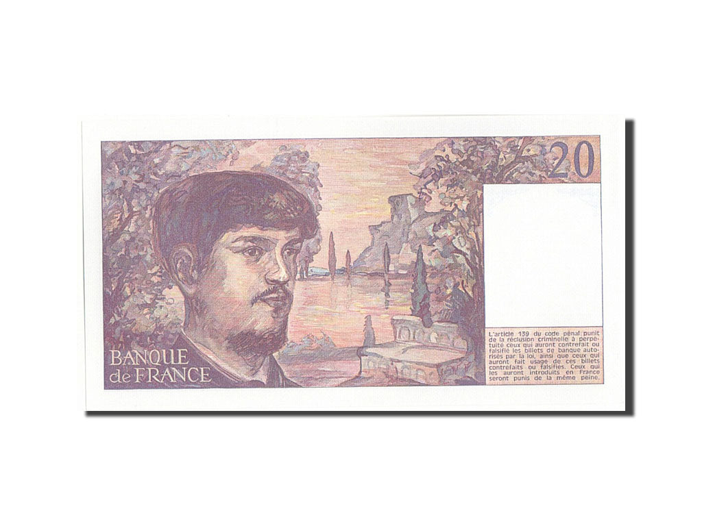 France, 20 Francs, 20 F 1980-1997 ''Debussy'', 1980, KM:151a, 1980, UNC(64),...