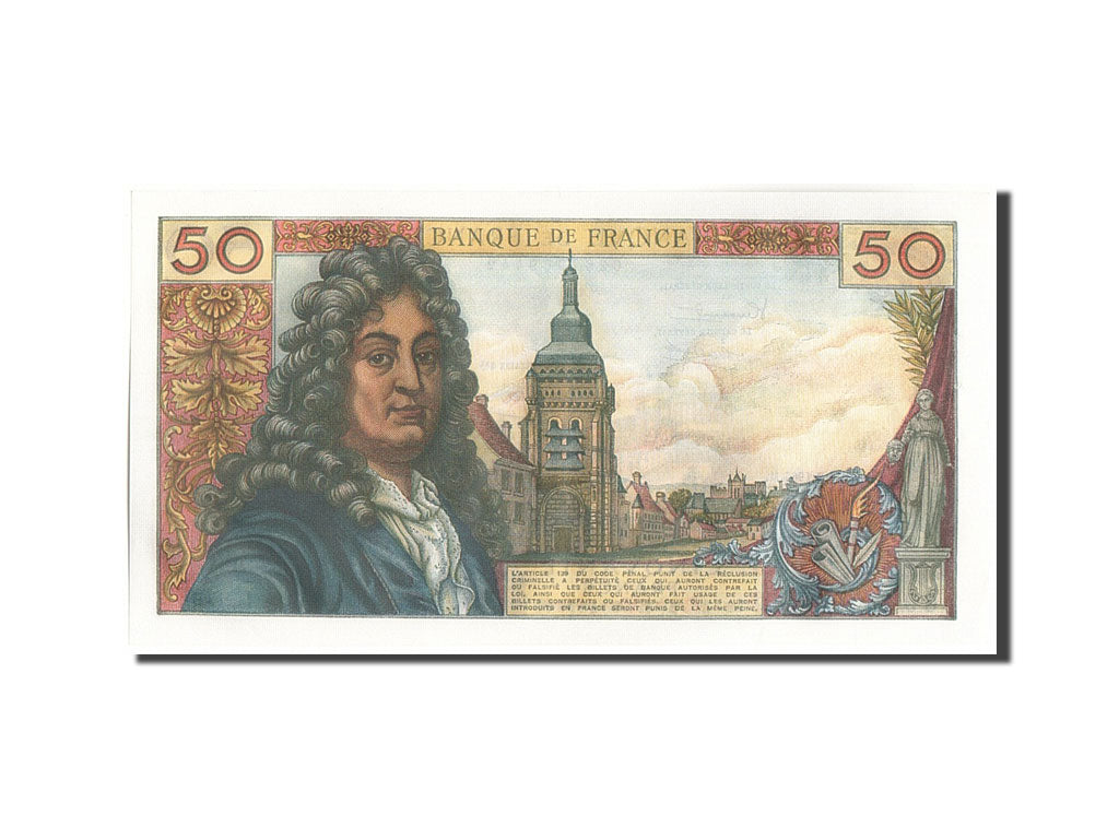 France, 50 Francs, 50 F 1962-1976 ''Racine'', 1967, 1967-02-02, KM:148b, SPL,...