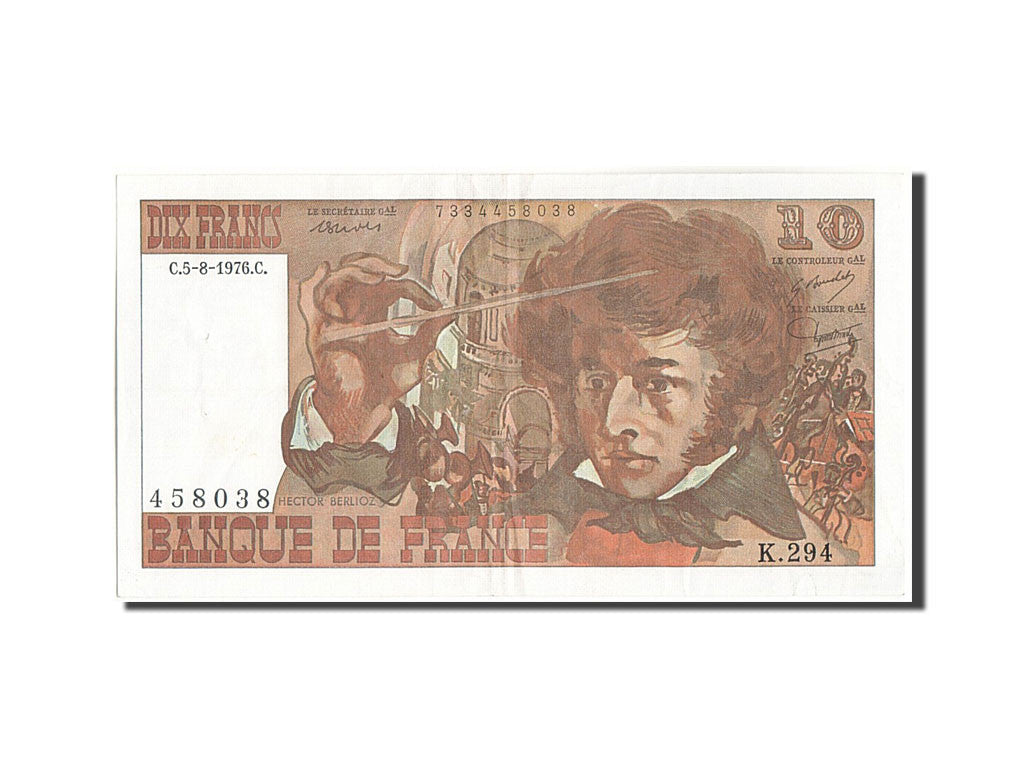 Frankreich, 10 Francs, 10 F 1972-1978 ''Berlioz'', 1976, KM:150c, 1976-08-05,...