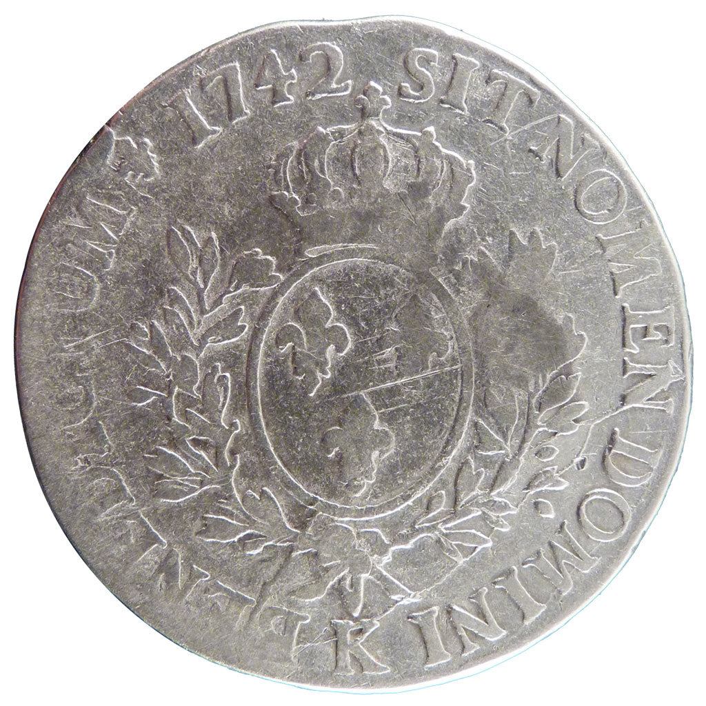 Francia, Louis XV, Écu au bandeau, Ecu, 1742, Bordeaux, B, Argento, Gadoury:322