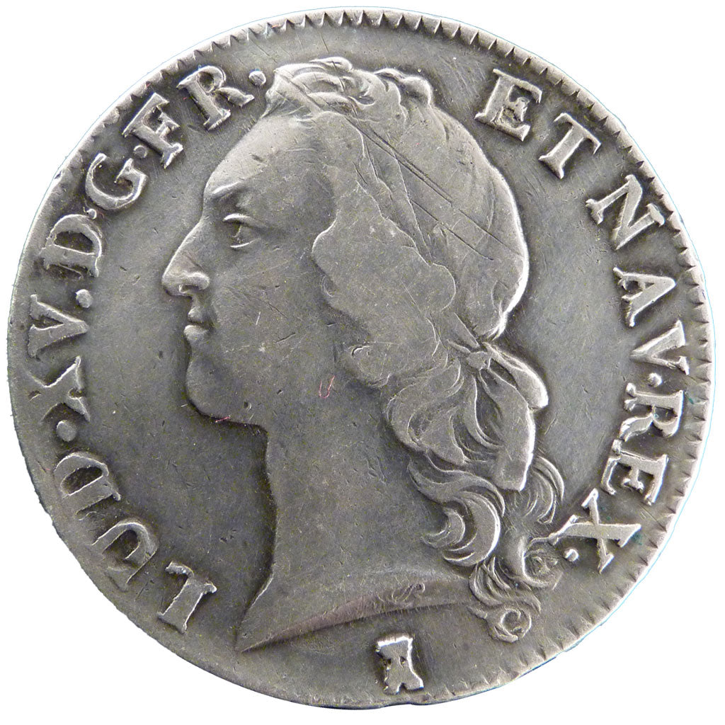 FRANCE, Écu au bandeau, Ecu, 1743, Nantes, EF(40-45), Silver, Gadoury #322, ...