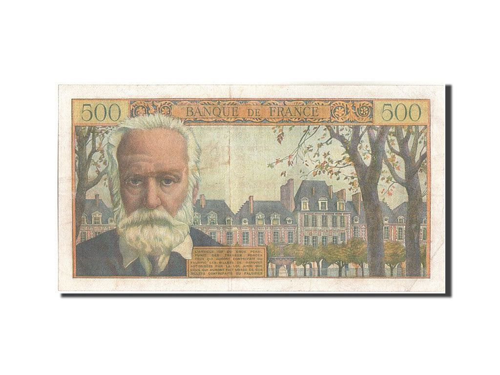 Billet, France, 5 Nouveaux Francs on 500 Francs, 1955-1959 Overprinted with