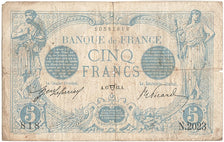 Geldschein, Frankreich, 5 Francs, 5 F 1912-1917 ''Bleu'', 1913, 1913-04-17, S
