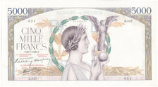 France, 5000 Francs, 5 000 F 1934-1944 ''Victoire'', 1939, KM:97a, 1939-07-20...