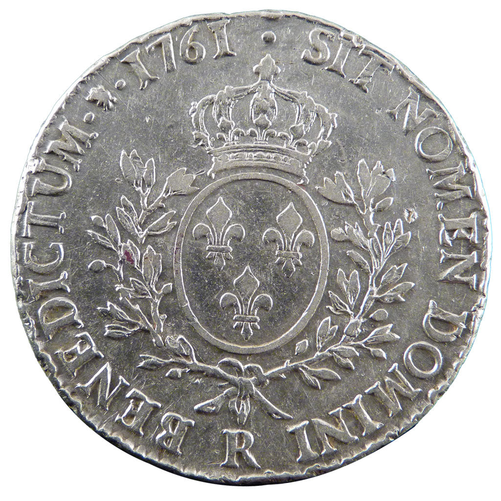 FRANCE, Ecu, 1761, Orléans, EF(40-45), Silver, Gadoury #322, 29.30