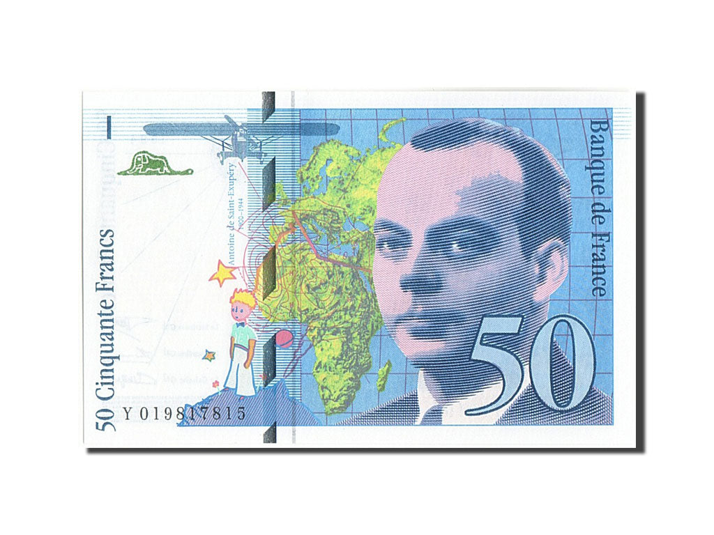 France, 50 Francs, 50 F 1992-1999 ''St Exupéry'', 1994, KM:157Aa, 1994, UNC(...
