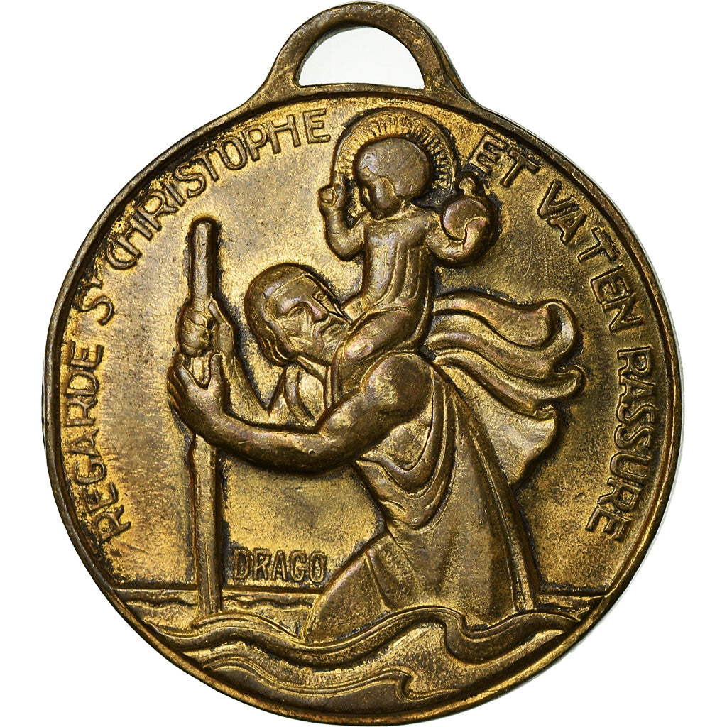 France, Medal, Saint Christophe, Religions & beliefs, Drago, AU(55-58), Bronze