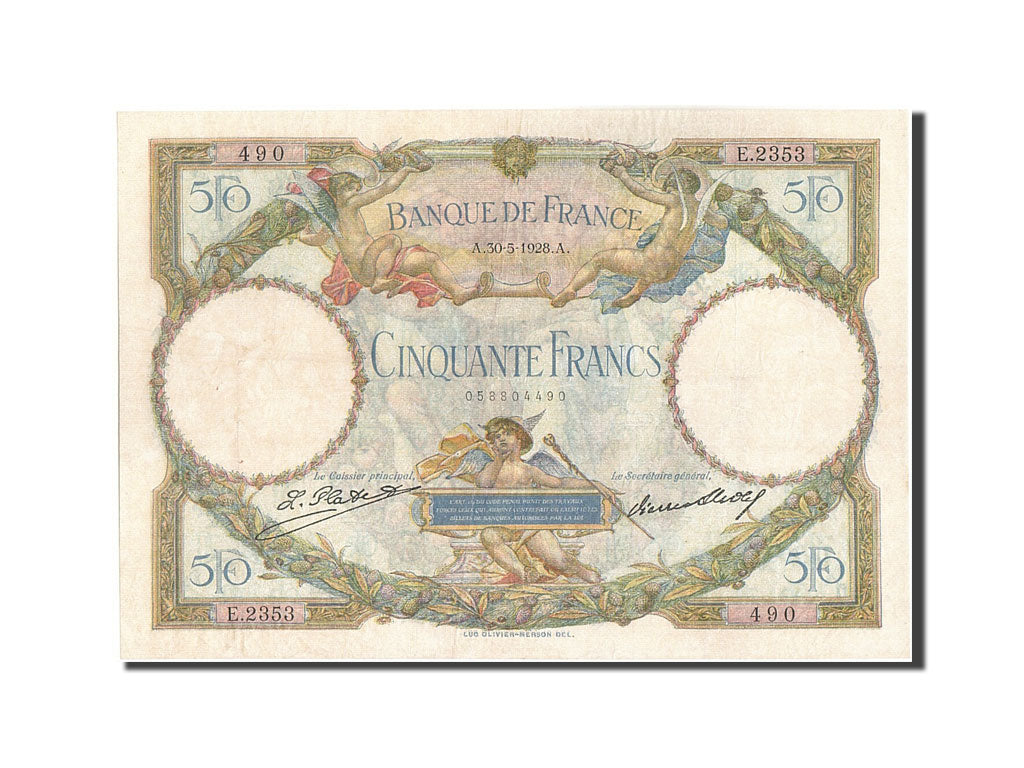 France, 50 Francs, 50 F 1927-1934 ''Luc Olivier Merson'', 1928, 1928-05-03, K...