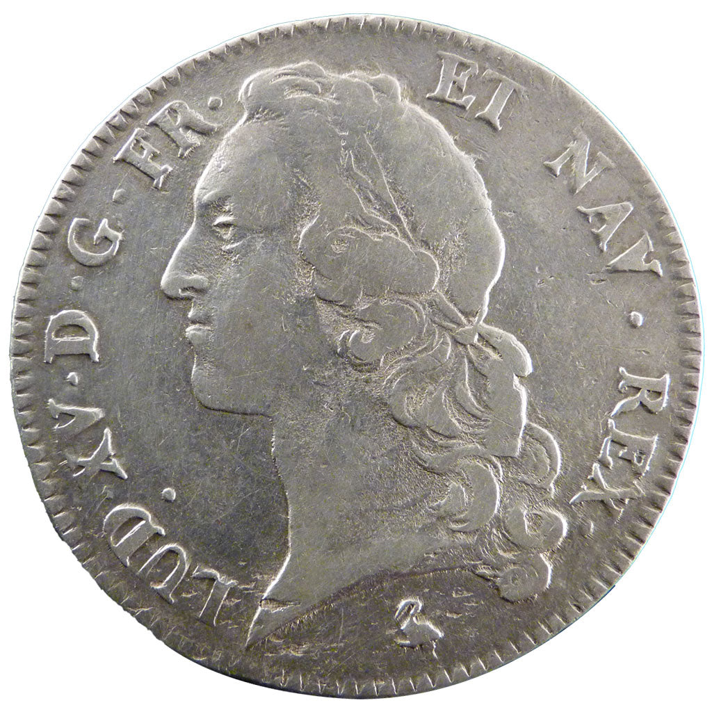FRANCE, Écu au bandeau, Ecu, 1763, Paris, VF(30-35), Silver, Gadoury #322, 29.10