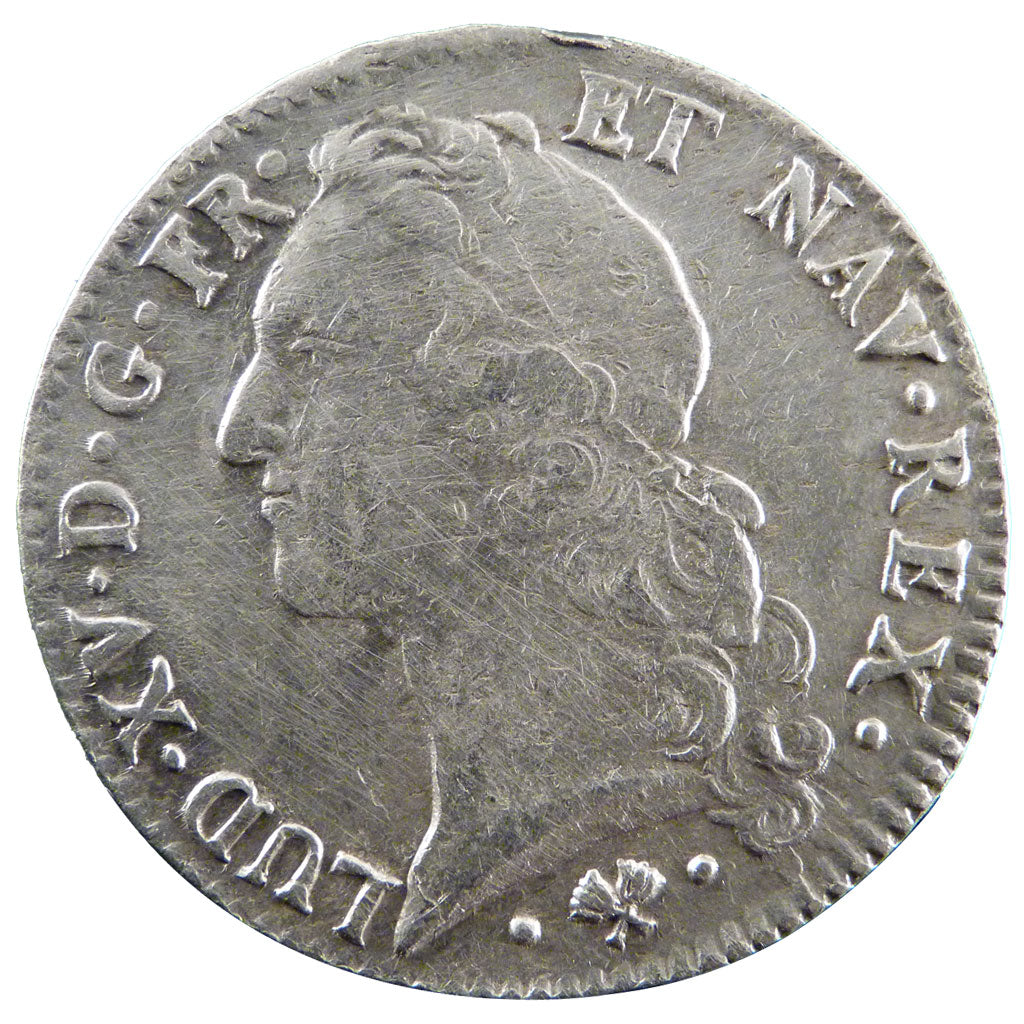 Francia, Louis XV, Écu au bandeau, Ecu, 1766, Bayonne, MB+, Argento, Gadoury...