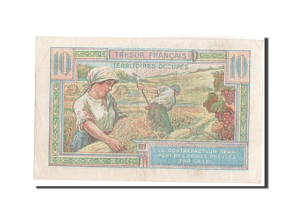 Banknote, France, 10 Francs, 1947 French Treasury, 1947, 1947, AU(50-53)
